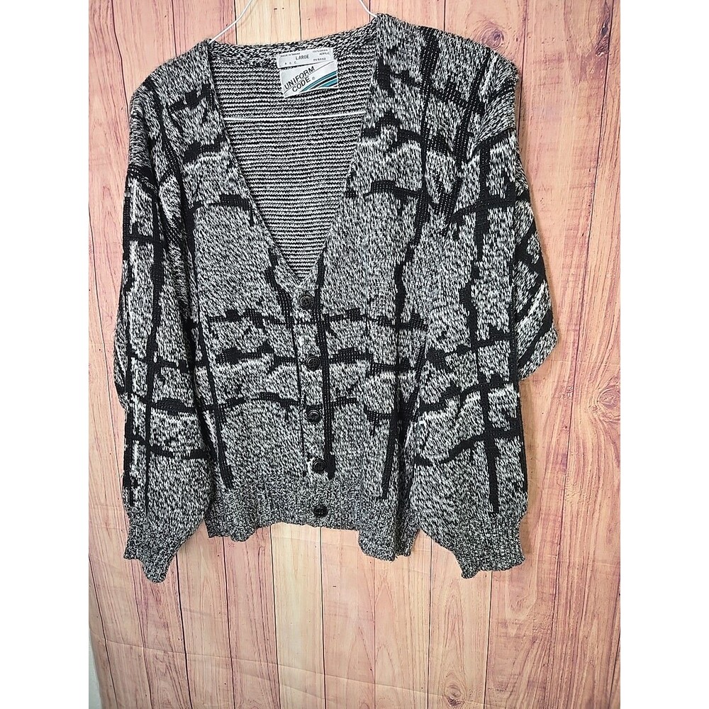 Uniform Code - Women's - V-Neck Cardigan - 100% Virgin Acrylic - Large